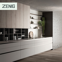 ZENIG cabinets customize the whole kitchen body minimalist economical type home marble countertops L shaped hearth cabinets