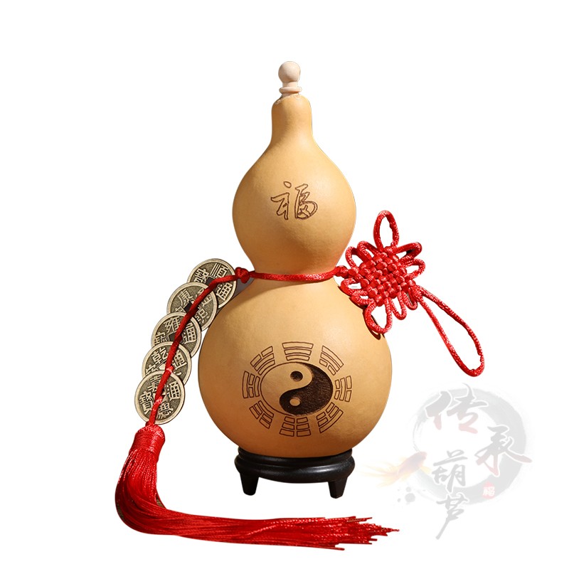 Five emperors money natural opening gourd ornaments gossip feng shui pendant lucky town house pendant door guest bedroom ornament