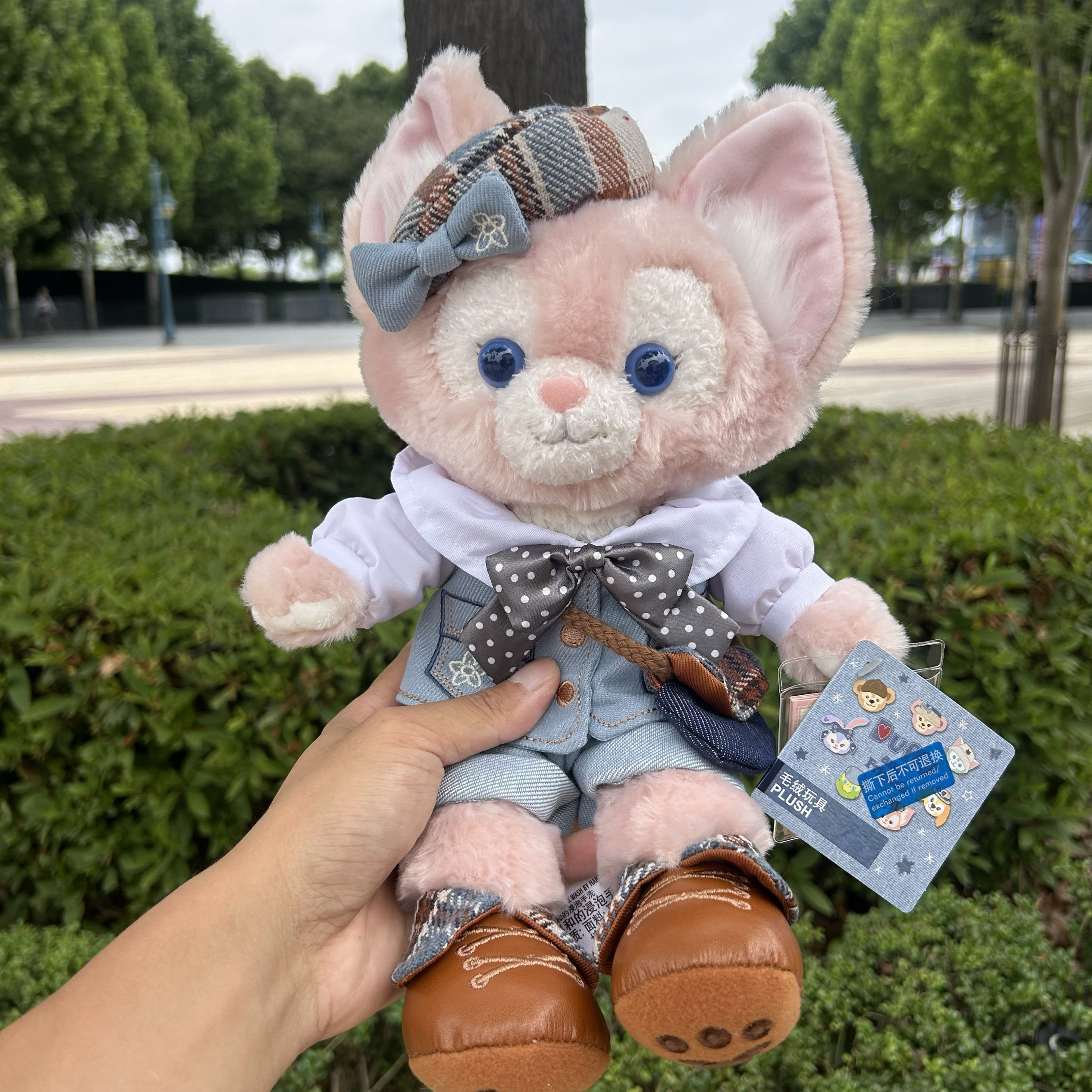 Брелок 上海迪士尼牛仔风玲娜贝儿毛绒玩具可琦安牛仔书包挂件达菲钥匙扣 Disney