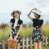Đồ bơi nữ bảo thủ Xiêm bụng giảm béo Hàn Quốc váy ngắn tay áo sinh viên Đồ bơi nữ chất béo mm - Bộ đồ bơi One Piece Bộ đồ bơi One Piece
