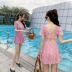 Áo tắm nữ bảo thủ che bụng giảm béo mùa xuân nóng bỏng Hàn Quốc nhỏ áo tắm mới một mảnh 2018 áo tắm nữ mới - Bộ đồ bơi One Piece Bộ đồ bơi One Piece