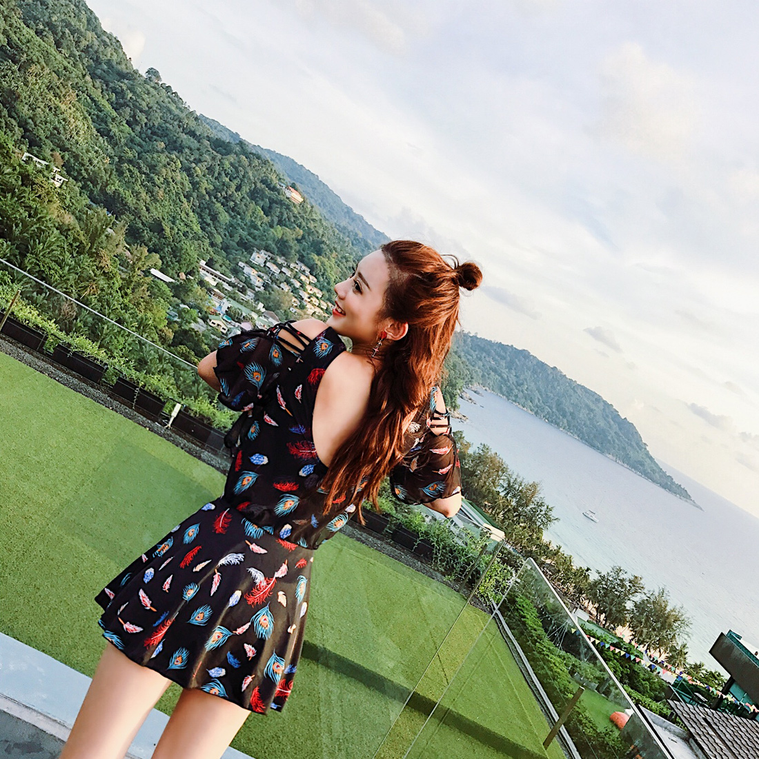Áo tắm che bụng đã mỏng 2019 mẫu mới suối nước nóng cỡ lớn áo tắm nữ béo mm Xiêm đen áo tắm nữ bảo thủ - Bộ đồ bơi One Piece áo bơi 1 mảnh
