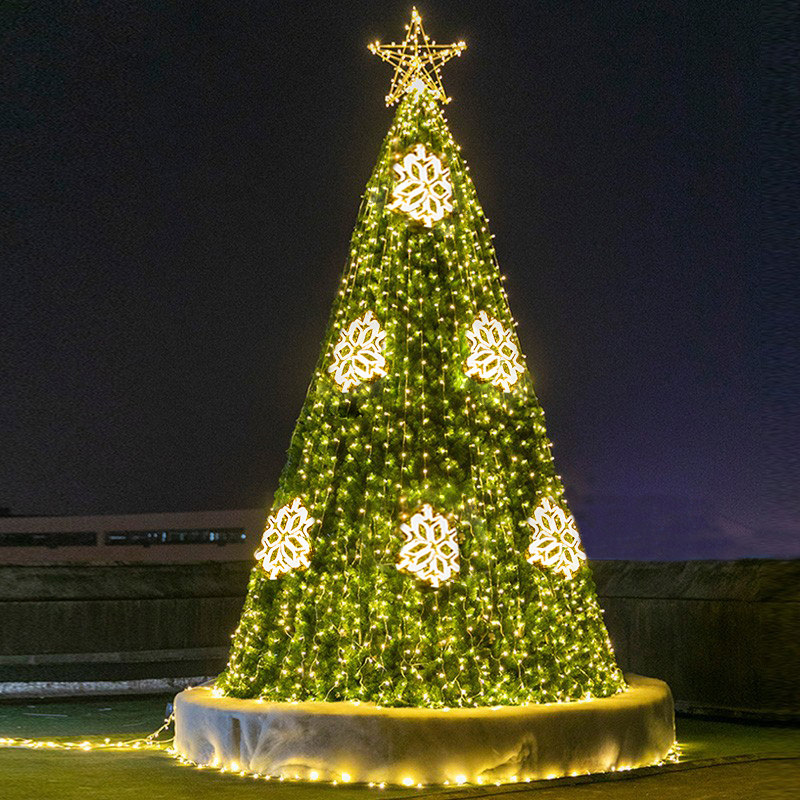 Outdoor large luminous snowflakes Christmas tree decoration 3 4 5 6 8 9 10 packages of meals scenes hotel mall Christmas