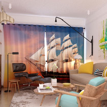  ins Personality 3D custom sailing curtains Smooth sailing Balcony Bedroom Living room Office Sea shading Modern