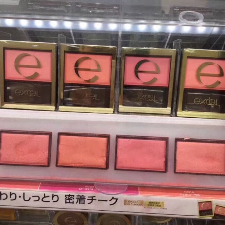 盘 工业 Nhật Bản SANA EXCEL lụa satin má hồng Màu máu lâu trôi mịn màng nước mịn - Blush / Cochineal