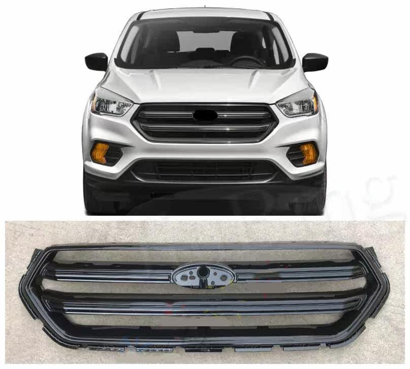 1pcs Black Chrome Front Bumper Crossband Grille Grill Sport For