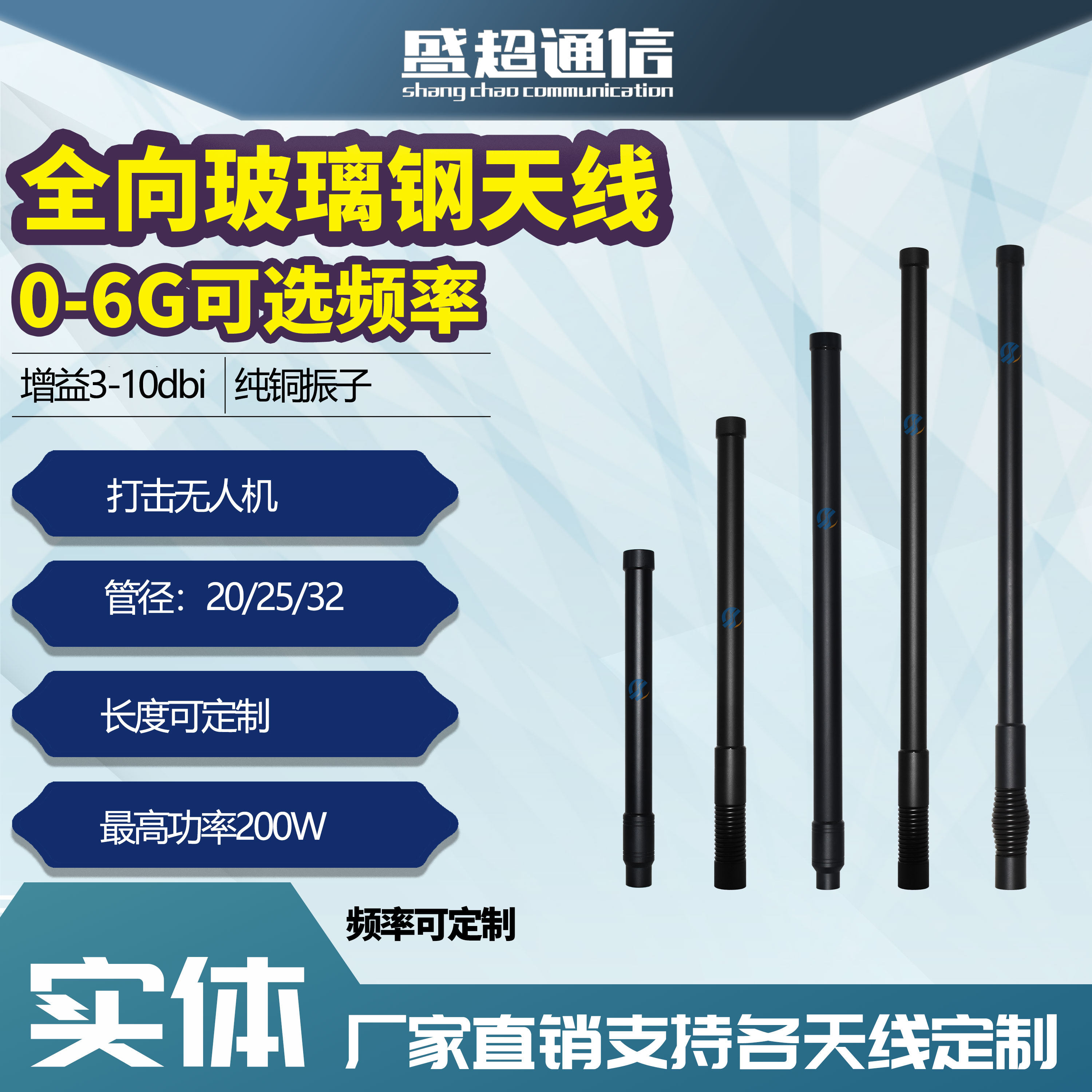 20-6000MHz高增益全向天線：訊號滿格，覆蓋無死角！