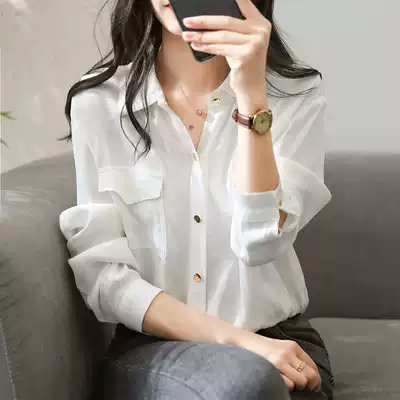 I can stand the temperament of the field, free and easy, silky tooling style jacket shirt MLCY46113