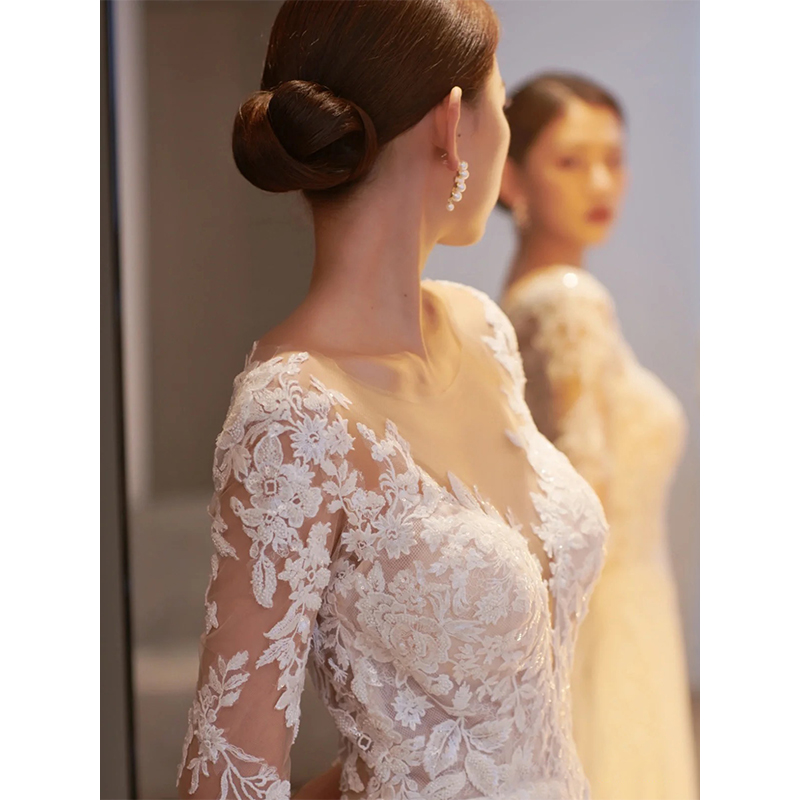 Lace summer wedding dress, long sleeve Lace summer wedding dress, long sleeve