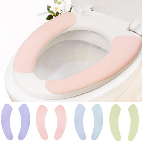 Adhesive toilet sticker washable cartoon toilet cushion warm and thickened electrostatic toilet cushion seat cushion toilet cushion