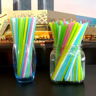 Hard disposable soy milk beverage non-independent packaging pointed straight straw 19*0 6cm 100 per pack