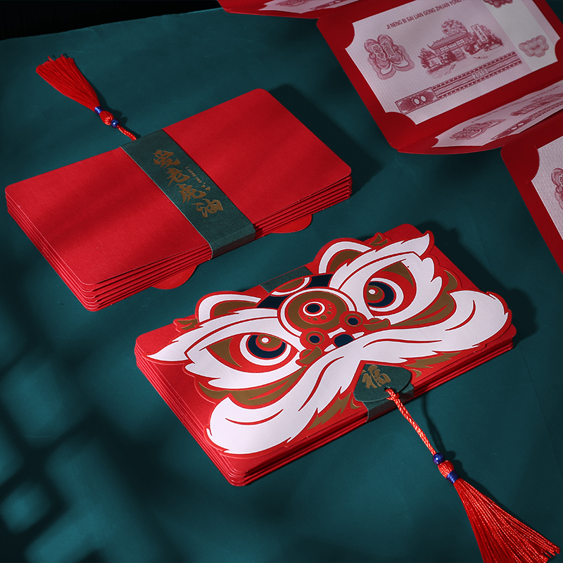 2022 Tiger's new Spring Festival personality creative Chinese New Year's Eve Birthday Folding is the seal of the enlarged folding red pack New Year's Day