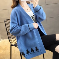 Áo len nữ cổ tích rất đẹp Áo len nữ 2019 phiên bản mới của Hàn Quốc áo len dệt kim nữ mùa xuân và mùa thu thủy triều - Áo len cổ chữ V áo gile len
