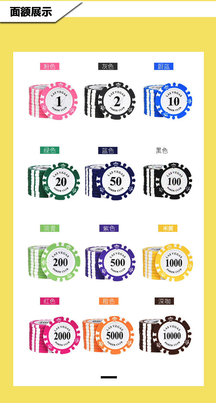 Texas Holdem Poker Chips 14g Crown Clay Baccarat Mahjong Chip Set Mã đánh dấu Chips tùy chỉnh - Các lớp học Mạt chược / Cờ vua / giáo dục co vua go