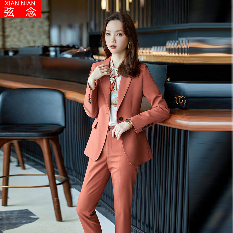 Suit and work suit women's autumn and winter beauty salon professional wear slim long sleeve fashion medical clothing high-end suit