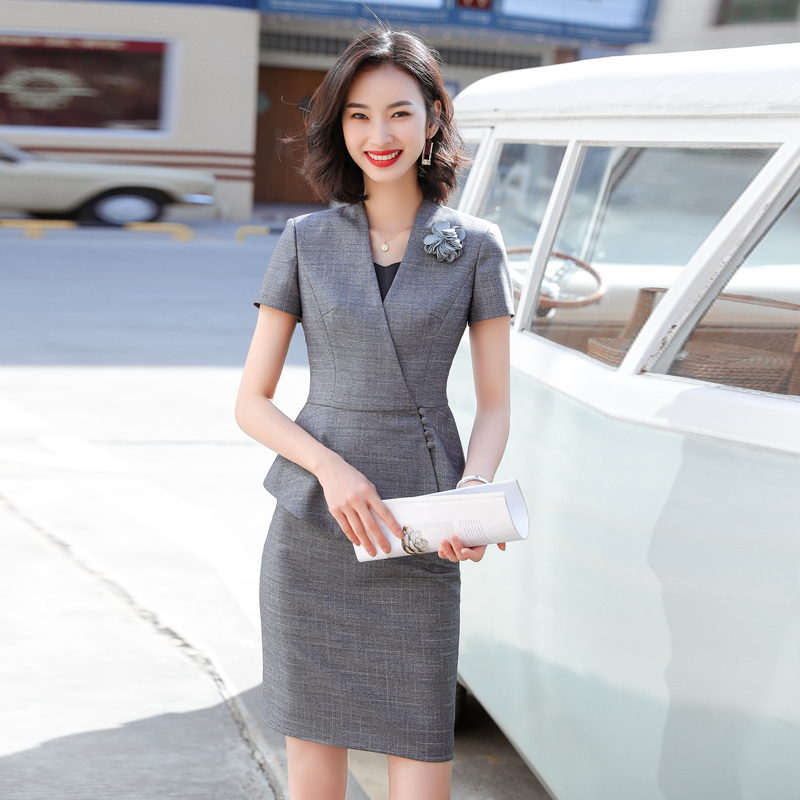 2020 Summer cao cấp Professional Suit ngắn tay Ding Suit nữ Tính cách Jewelry sạn Workwear Waiter