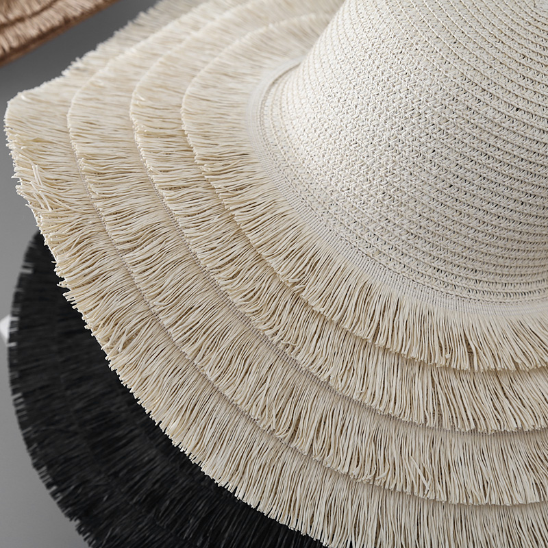 Women's Simple Style Classic Style Solid Color Big Eaves Straw Hat display picture 7