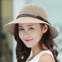 Straw Hat Lady Great Eaves Cap Basin Hat Fisherman Cap Butterfly Junction Bright Sheet Dome Small Gift Hat Summer Sunscreen Suntan Hat