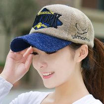 Winter Korean version of womens wool hat knitted cap wild baseball cap mens trendy Korean autumn and winter Japanese