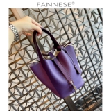 Сиреневая корзина, кожаная сумка, барсетка, из натуральной кожи