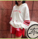 2018 new autumn casual fashion women's knitted tops embroidered pullover hooded sweatshirt