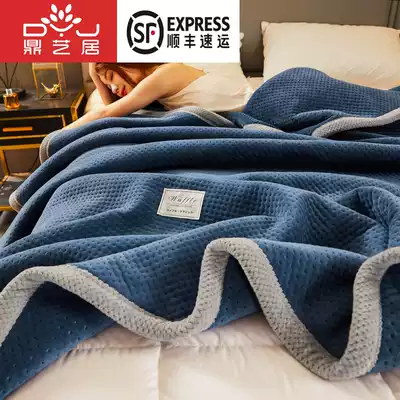 Blanket spring and autumn thick nap blanket milk flannel coral velvet blanket winter sheets for single sofa cover blanket
