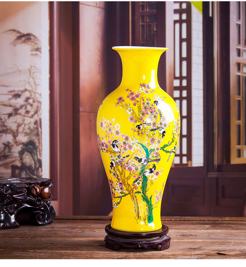 Jingdezhen ceramic vases, flower implement flower arranging decorations modern sitting room porch desktop furnishing articles contracted household decoration