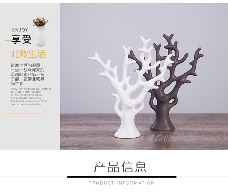 Nordic new rich creative household act the role ofing is tasted wine sitting room adornment ceramic tree furnishing articles housewarming gift