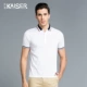 Kaiser / Caesar Solid Color Men ngắn tay áo thun Lapel Polo Áo sơ mi thông thường Thanh niên kinh doanh Thanh niên áo phông polo nam