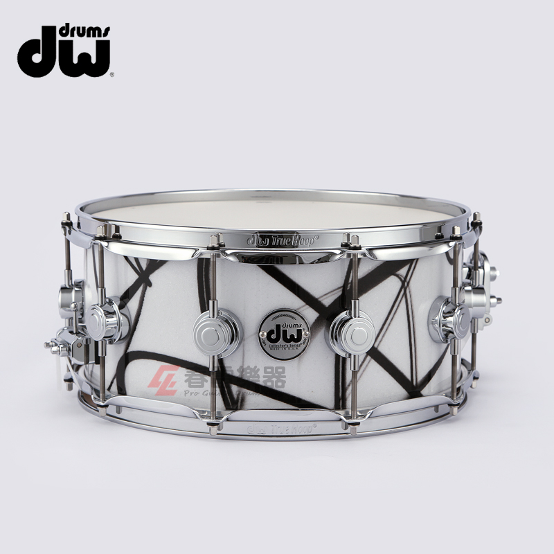 White Glass Contrail 14x6 Small Army Drum, Collectors Collectors Collectors
