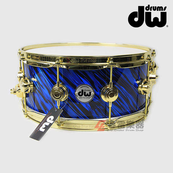 Spring thunder instrument DW collector 14x6 Twsd Blue Oyster gold plated version Army drums