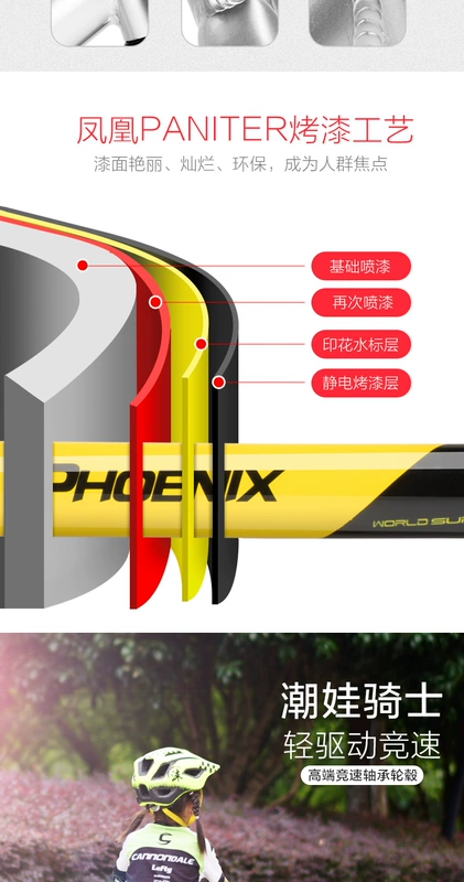 Xe trẻ em cân bằng Phoenix 1-3-6 tuổi 2 xe trượt trẻ em không có bàn đạp đi bộ yo xe tay ga - Smart Scooter