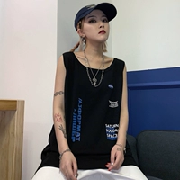 INSstudios.19 Xu hướng in chữ hoang dã retro Hàn Quốc không tay áo vest - Dệt kim Vest vest nam đẹp