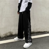 Трендовые брендовые штаны в стиле хип-хоп подходит для мужчин и женщин, свободный прямой крой