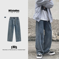 Tide, ретро джинсы, штаны для влюбленных подходит для мужчин и женщин, оверсайз, свободный прямой крой