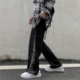 Трендовые брендовые штаны в стиле хип-хоп подходит для мужчин и женщин, свободный прямой крой