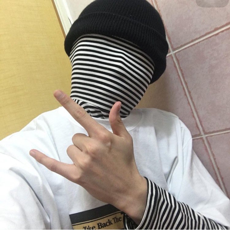 INS studios. 复古百搭高领条纹打底衫T恤 2017新款男女装INS同款