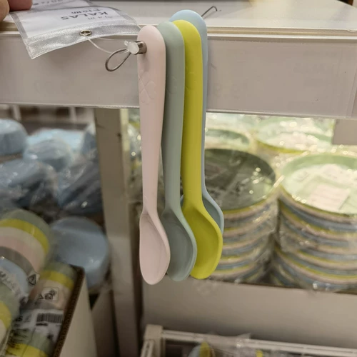 Ikea, ложка для кормления, пластиковая посуда для еды, 4 шт
