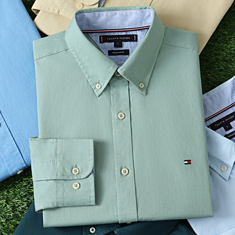 North American Genuine Tommy Summer Thin Long-Sleeved Shirt for Men, Pure Cotton, No-Iron, Loose Casual Polo Shirt North American Genuine Tommy Summer Thin Long-Sleeved Shirt for Men, Pure Cotton, No-Iron, Loose Casual Polo Shirt