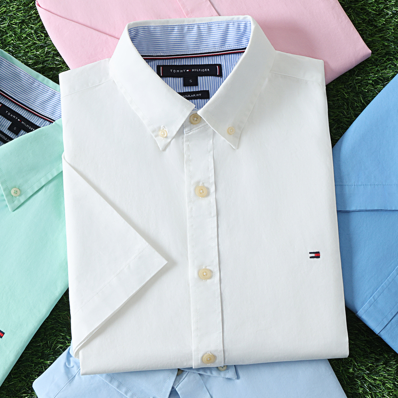 North American Genuine Tommy Short-Sleeved Shirt, Summer Thin Business Casual Pure Cotton No-Iron Commuter Shirt for Men North American Genuine Tommy Short-Sleeved Shirt, Summer Thin Business Casual Pure Cotton No-Iron Commuter Shirt for Men