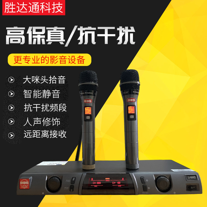 BBS U666D new wireless wireless microphone KTV microphone household karaok stage U section