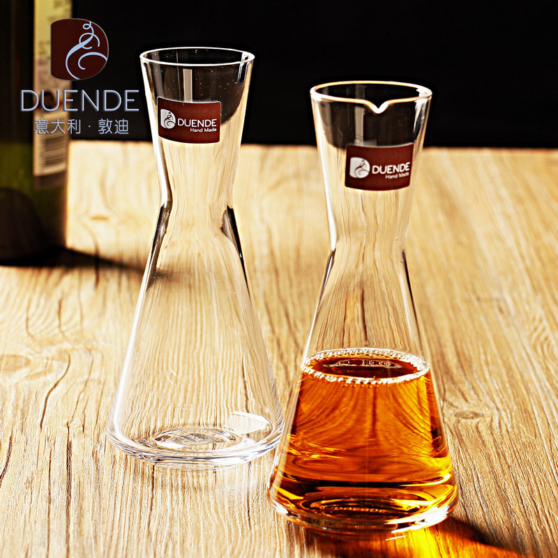 Czech import duende size and size split jug Green wine bottle European red wine wake-up wine household crystal glass jug