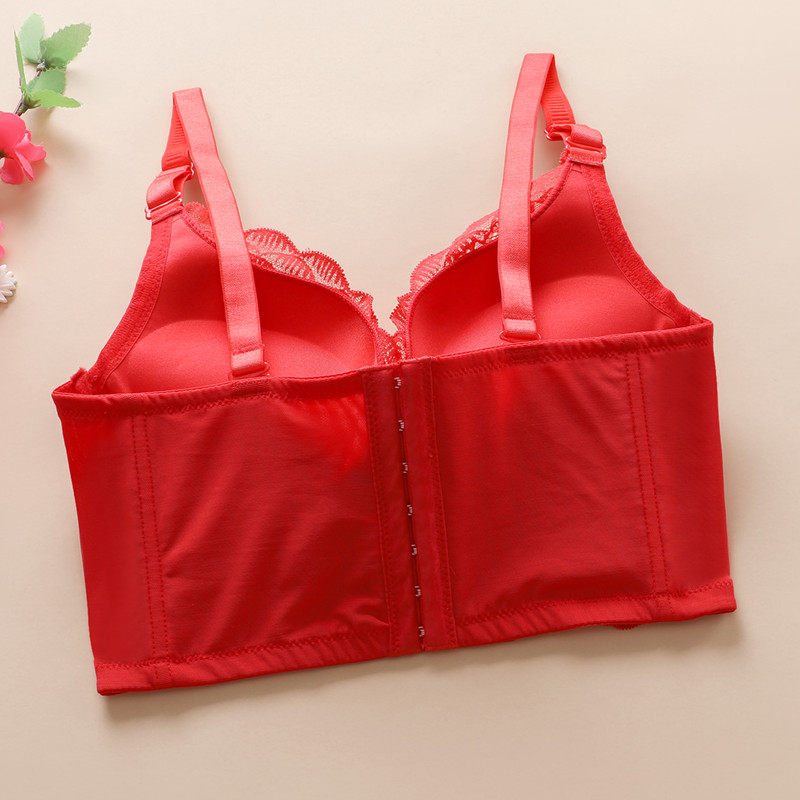 Adjustment-type underwear poly-collecting auxiliary milk anti-sagging underwear upper-care shaping correction drooping 7-row buckle thickened small chest