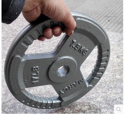 Clearance processing large hole Austrian rod barbell piece 1 25kg5 1020 kg film and television crank arm counterweight small hole dumbbell piece