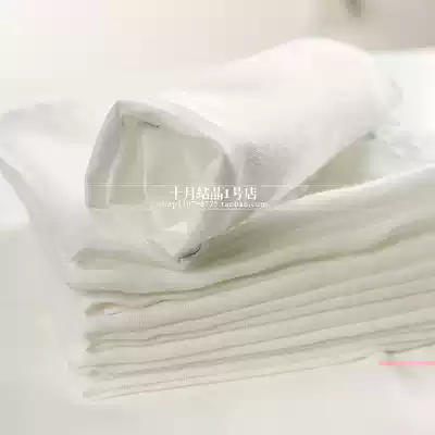 Baby children's saliva towel cotton baby gauze handkerchief non-fluorescent white gauze newborn bath towel