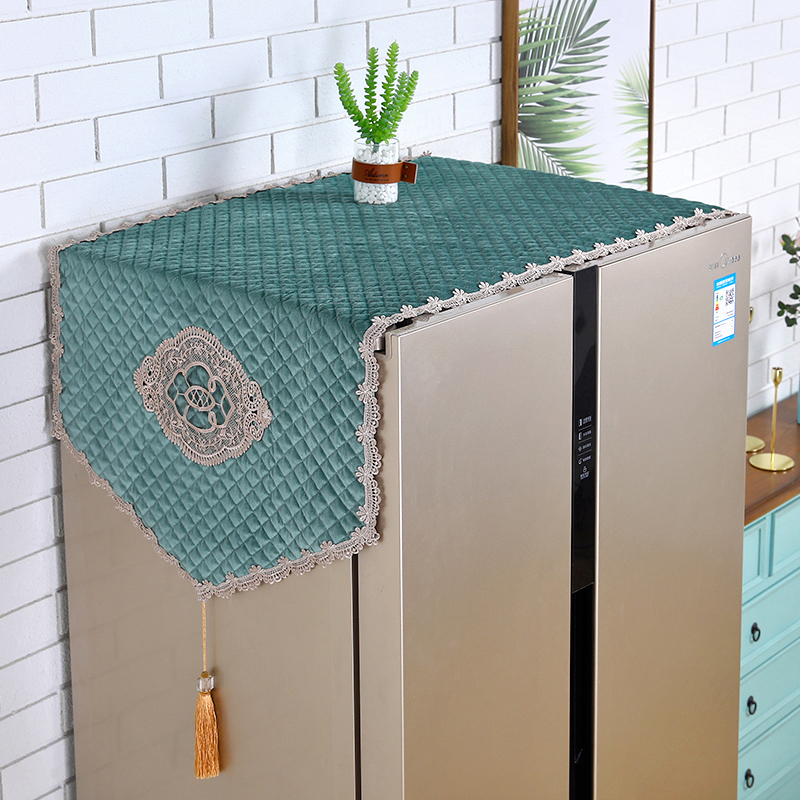 Cloth Art Fridge Laundry Cover Cloth Dust Cover Pair Double Doors Single Open Door Fridge Cover Cloth Towels Fluor Pendant Eurostyle