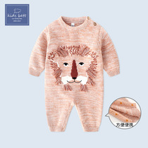 Belle sweet baby one-piece spring and autumn climbing clothes full month newborn baby clothes spring knitted out coat