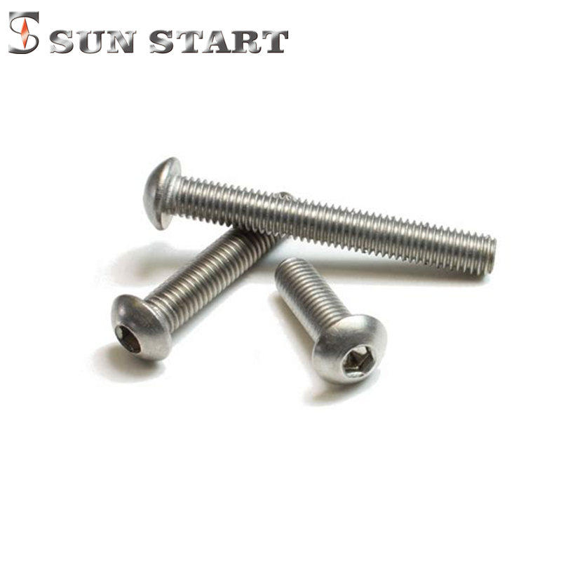 ISO 7380 mushroom head inner hexagonal mechanical tooth screw stainless steel 304