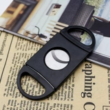 Портативные ножницы для сигар большого диаметра из нержавеющей стали, острые кубинские сигары, легкие пластиковые лезвия для начинающих, инструмент с двойным лезвием