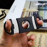 Портативные ножницы для сигар большого диаметра из нержавеющей стали, острые кубинские сигары, легкие пластиковые лезвия для начинающих, инструмент с двойным лезвием